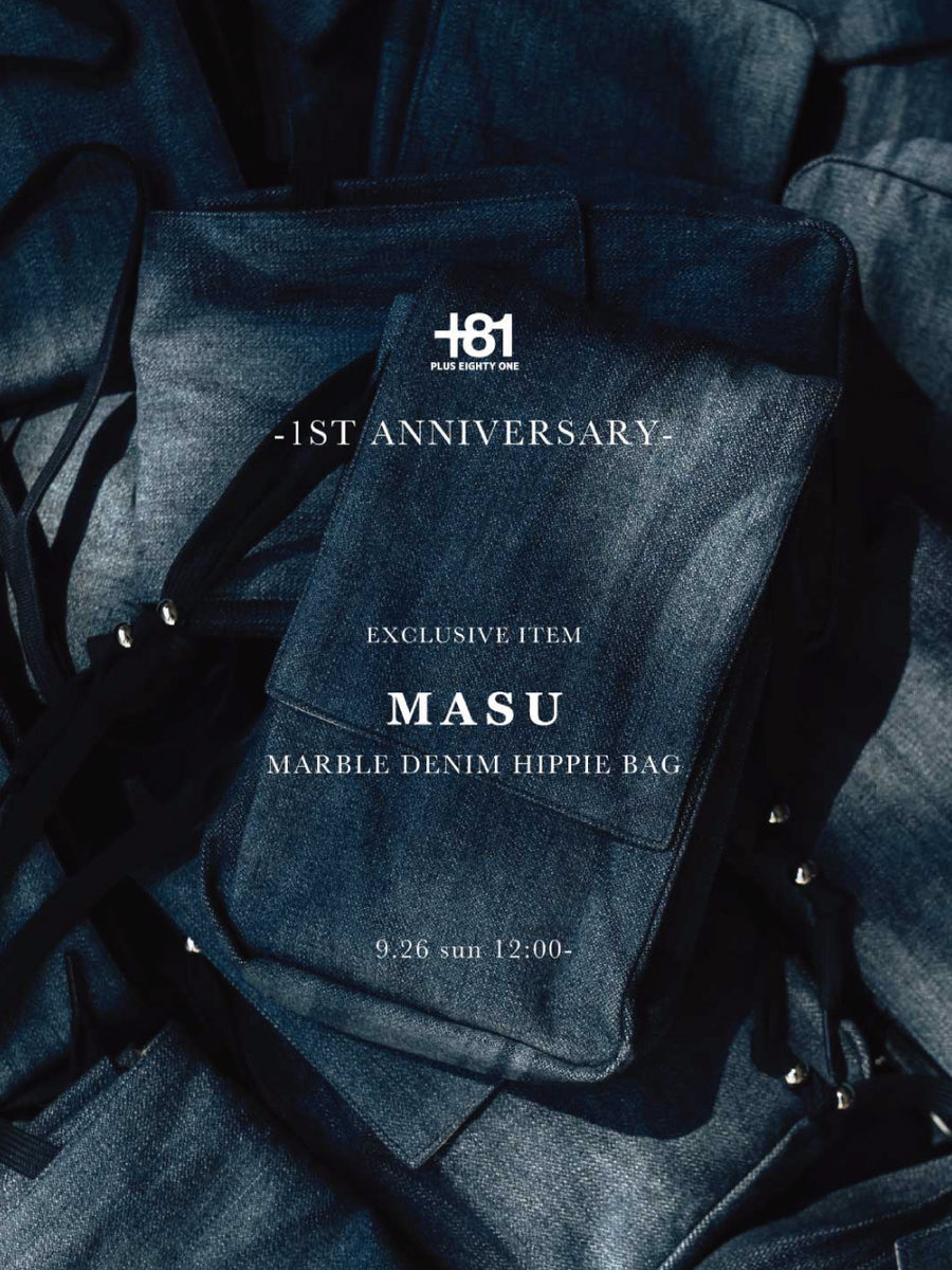 +81 1st Anniversary 「MARBLE DENIM HIPPIE BAG -exclusive