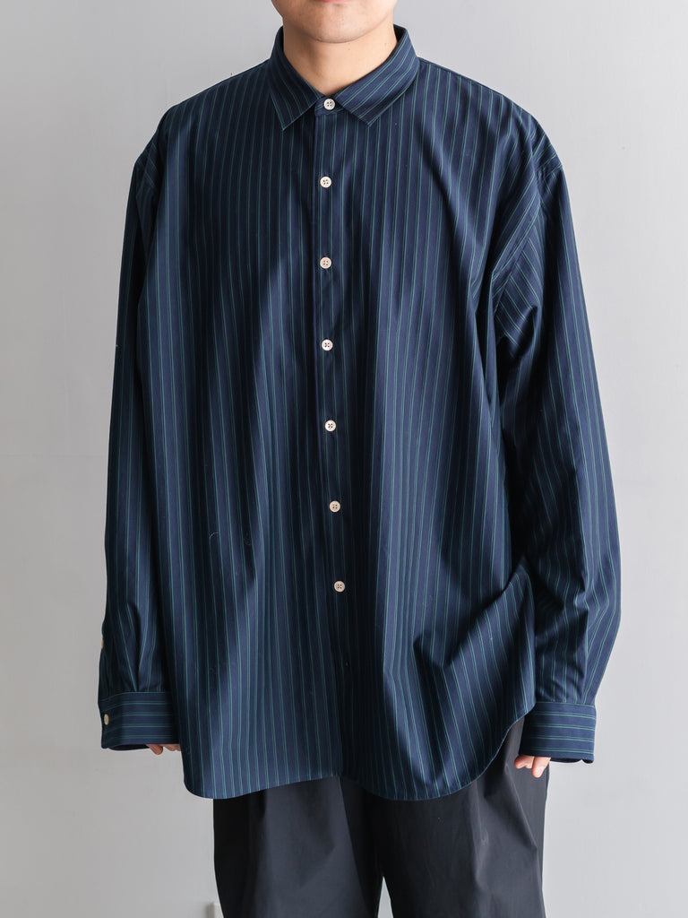 シャツ+81 STRIPE ROYAL OX DRESS KNIT SHIRT - シャツ