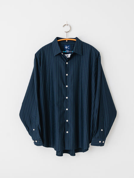 -exclusive- THICK AND THIN STRIPE ROYAL OX DRESS KNIT SHIRT