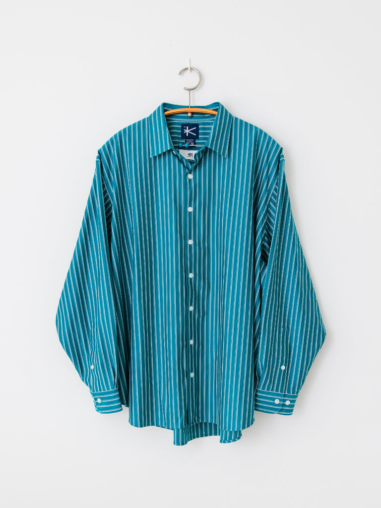 exclusive- THICK AND THIN STRIPE ROYAL OX DRESS KNIT SHIRT – +81