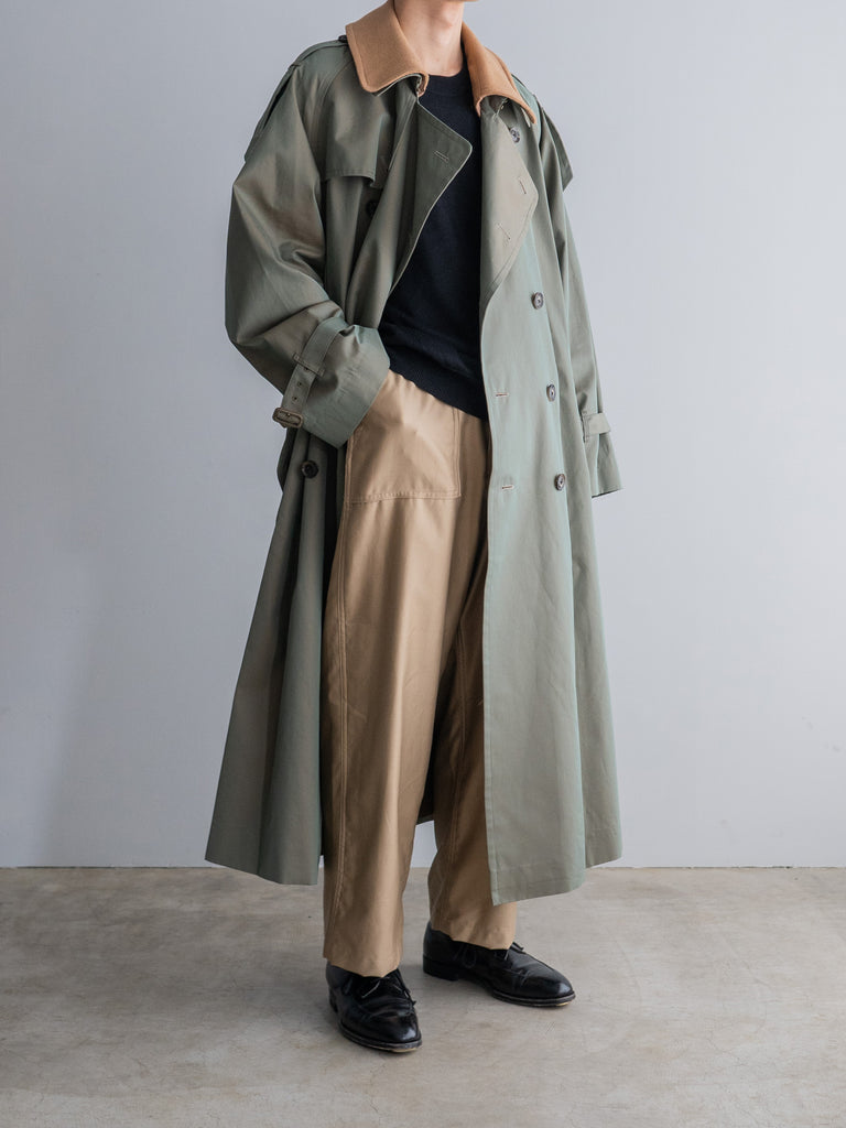 [LAST 1] HYPER BIG GIZA GABERDINE TRENCH COAT