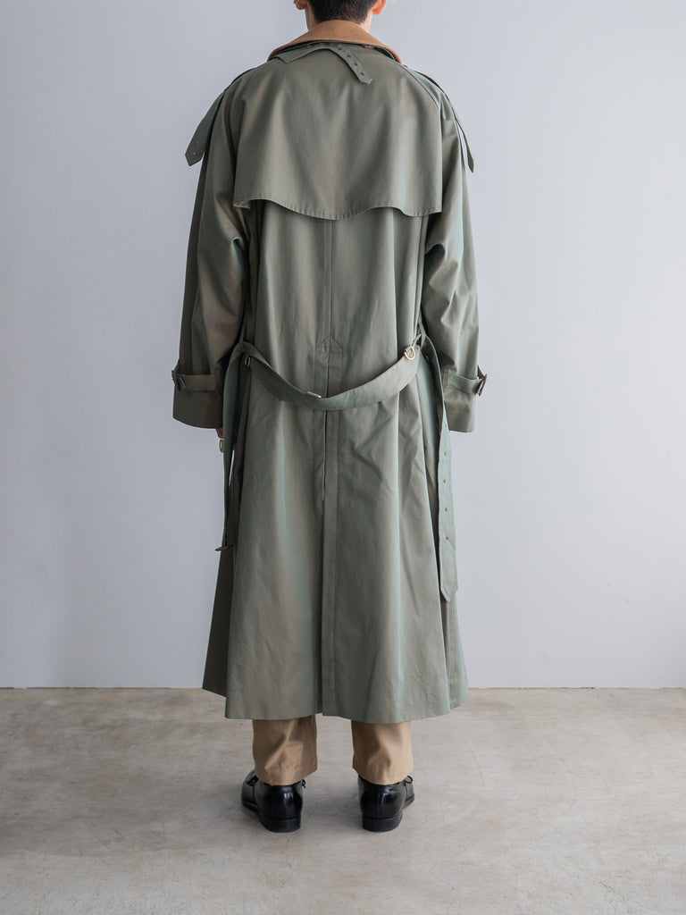 [LAST 1] HYPER BIG GIZA GABERDINE TRENCH COAT